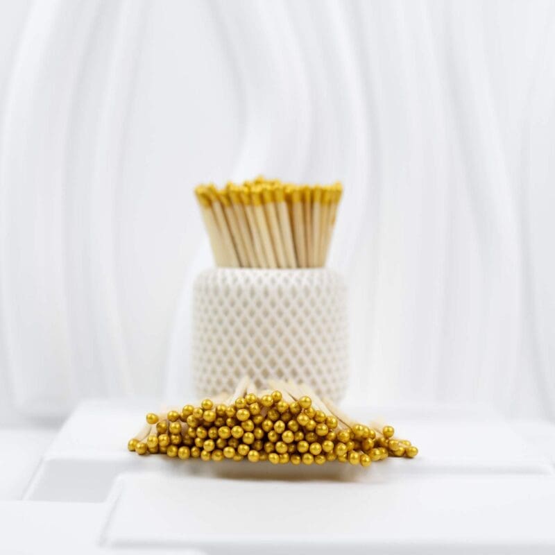 9.5 cm Wooden Matches – Gold Heads