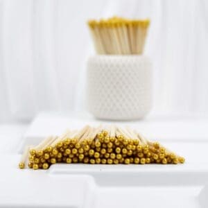 9.5 cm Wooden Matches – Gold Heads