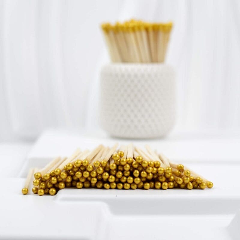 9.5 cm Wooden Matches – Gold Heads