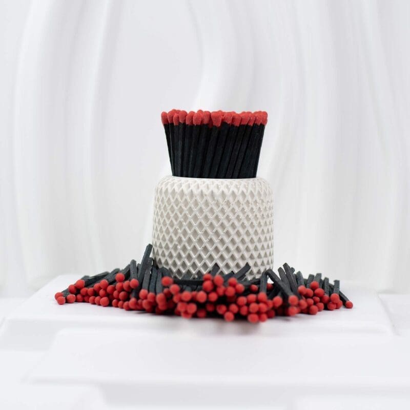 9.5 cm Black + Red Head Matches