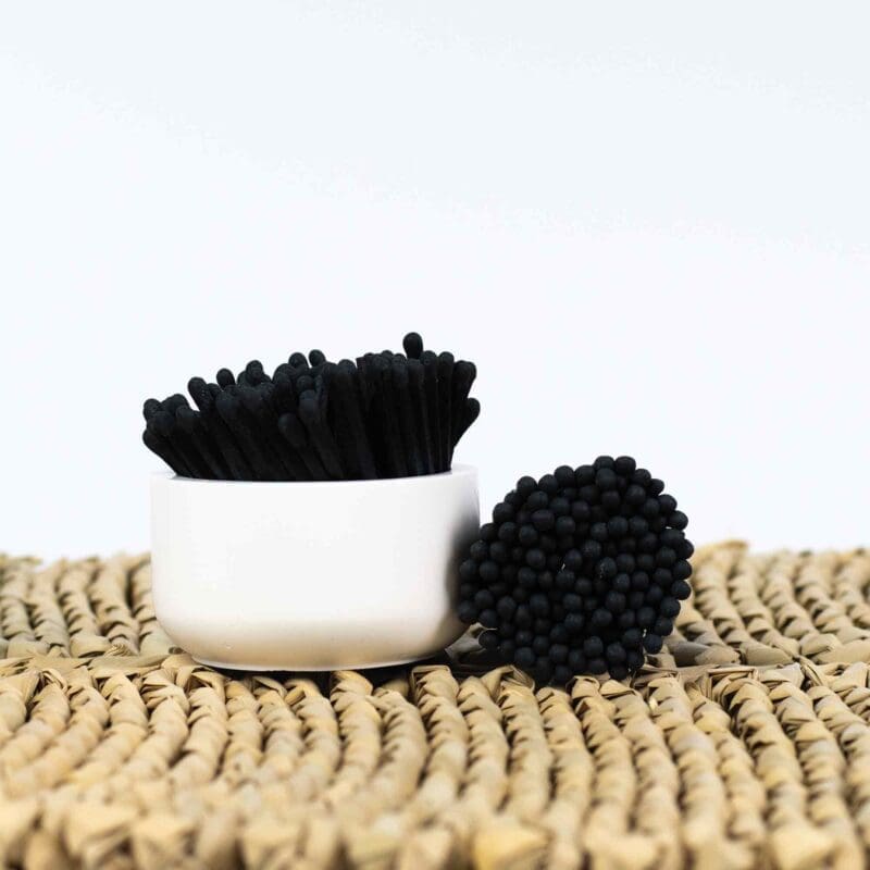 4.8 cm Black + Black Head Matches