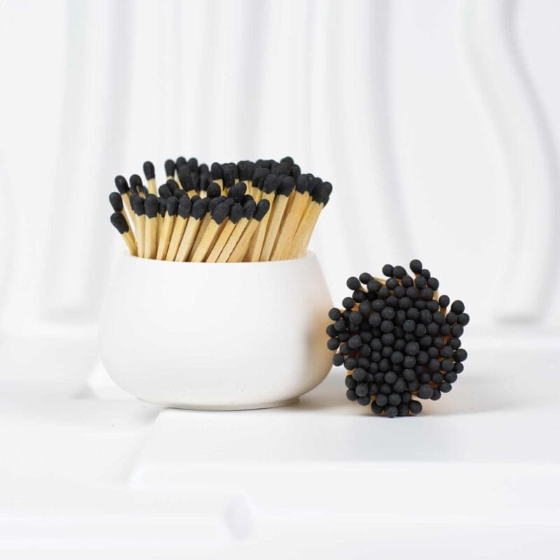 7.5 cm Wooden Matches – Black Head