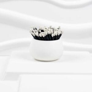 7.5 cm Wooden Matches – Black + White Head