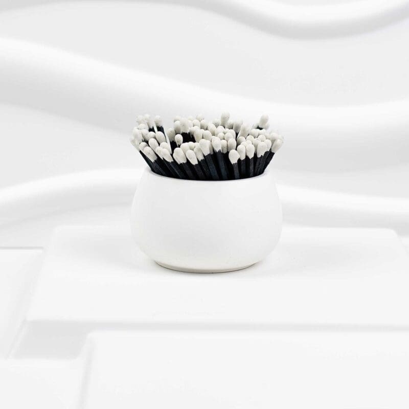 7.5 cm Wooden Matches – Black + White Head