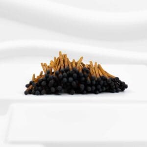 7.5 cm Cinnamon with Black Tips Matches Stylish 7.5 cm wooden matches with cinnamon with black heads, longer matches for candles, fireplaces, and fire pits as a decorative accessory or gift.