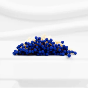7.5 cm Matches Blue Head Stylish 7.5 cm wooden matches with blue heads, longer matches for candles, fireplaces, and fire pits as a decorative accessory or gift.
