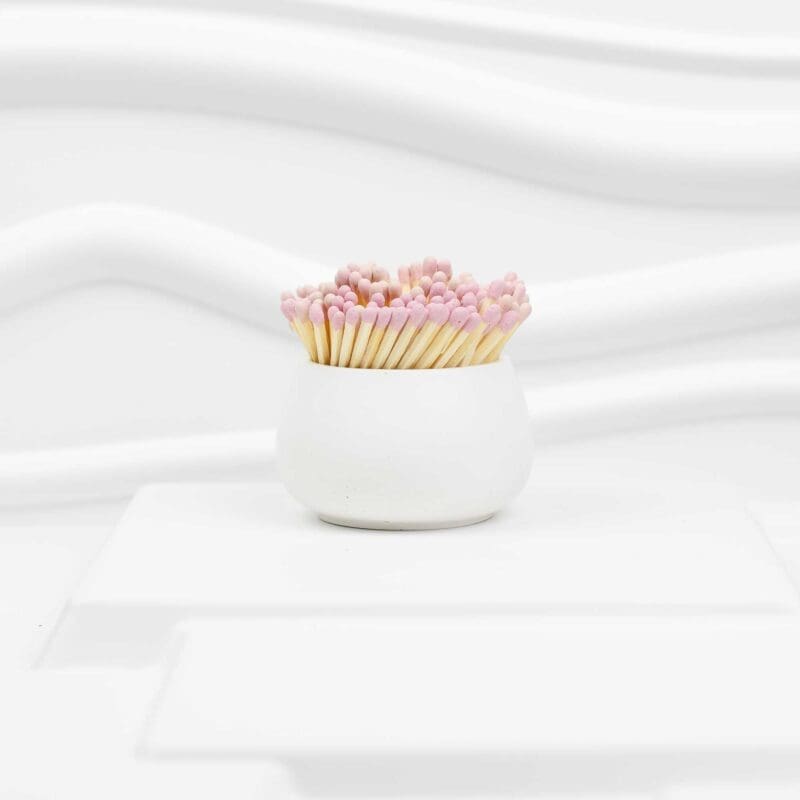 7.5 cm Wooden Matches – Pale Pink Head