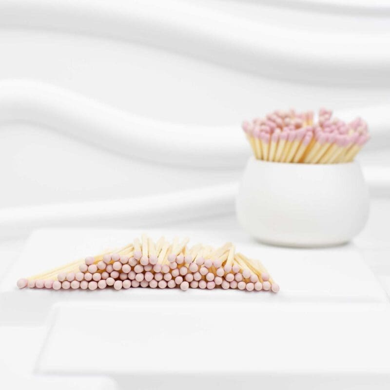 7.5 cm Wooden Matches – Pale Pink Head