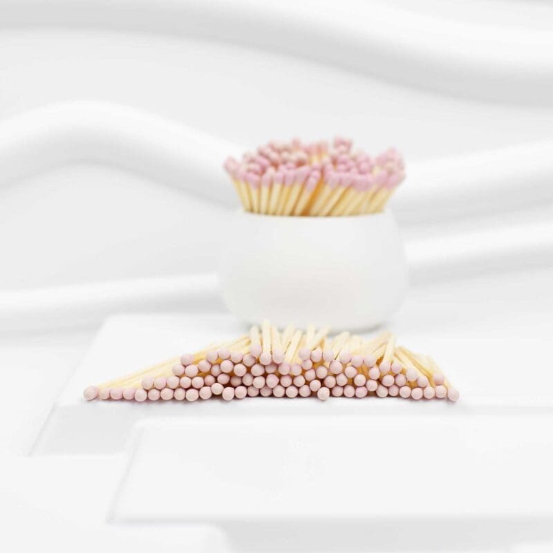 7.5 cm Wooden Matches – Pale Pink Head