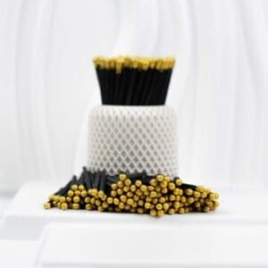 9.5 cm Black + Gold Head Matches