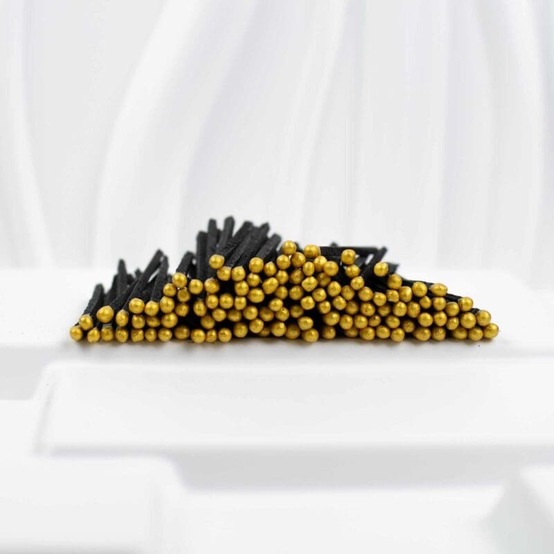 9.5 cm Black + Gold Head Matches