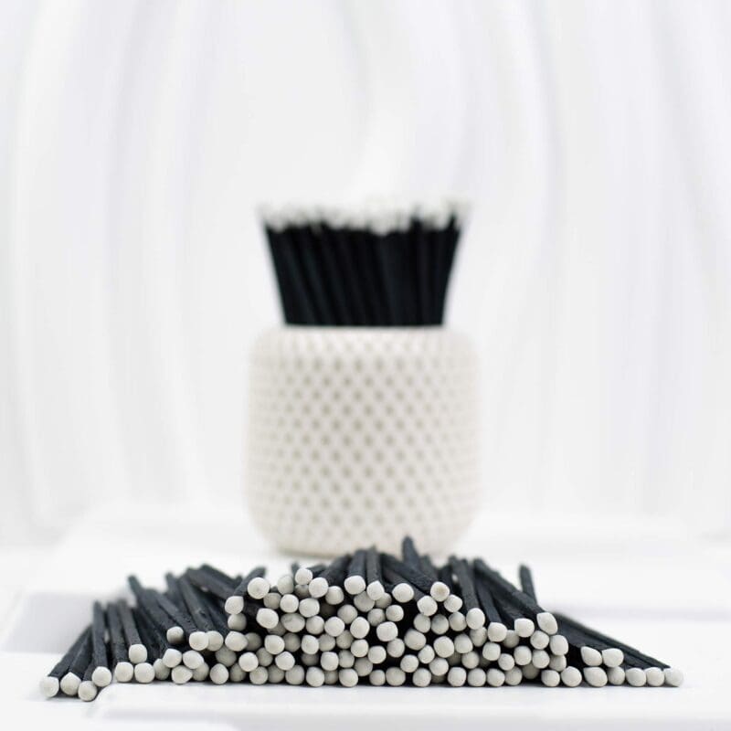 9.5 cm Black + White Head Matches