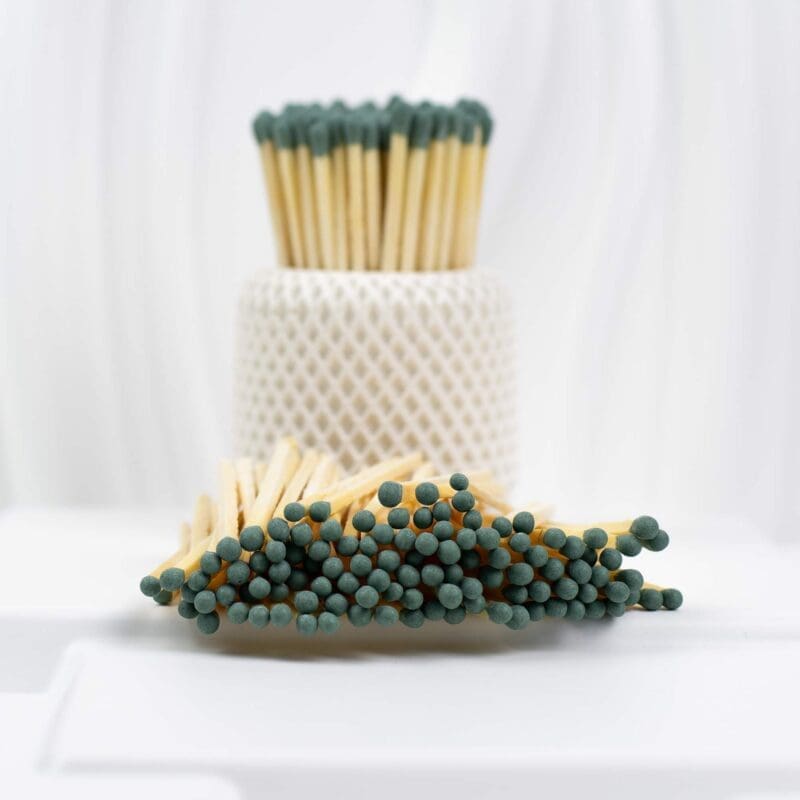 95-Wooden-Matches-Sage-Green-Head-4.jpg 9.5 cm Wooden Matches – Sage Green Heads