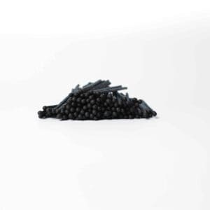 Elegant black-headed matches in a glass jar, stylish 4.8 cm match set for candles and fireplace, minimalist black matches as a gift