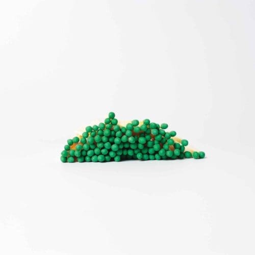 Elegant green head wooden matches in a glass jar, stylish 4.8 cm match set for candles and fireplace, minimalist green wooden matches as a decorative gift