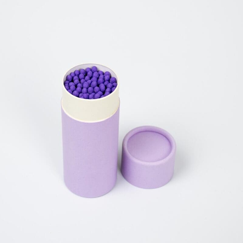 TUBE-PURPLE.jpg Matches Box, Decorative Matches Tub