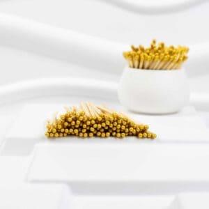 75-Wooden-Matches-+-Gold-Head-3 7.5 cm Gold Head Matches