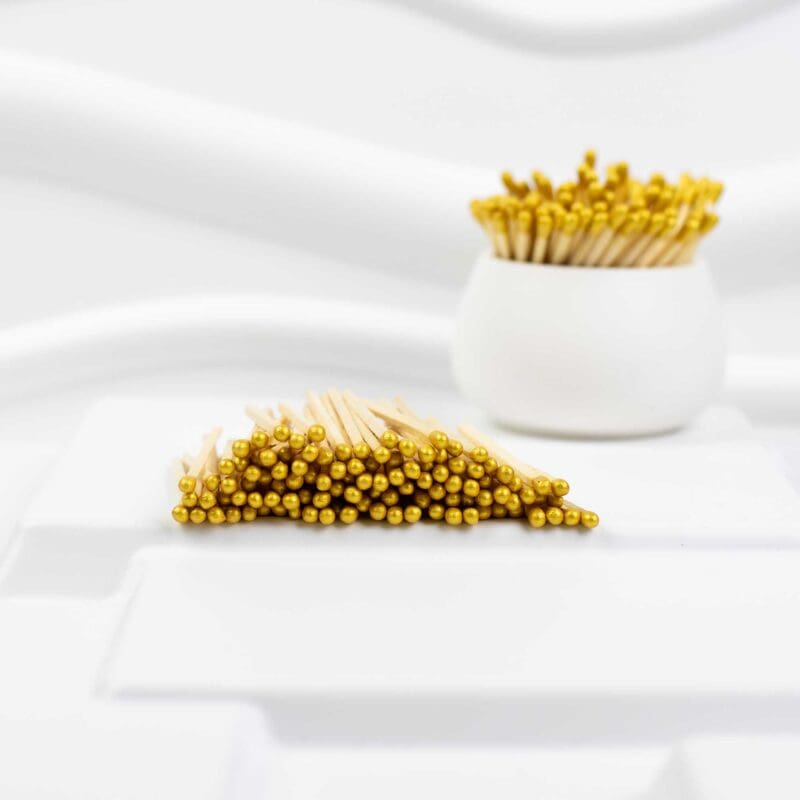 75-Wooden-Matches-+-Gold-Head-3 7.5 cm Gold Head Matches