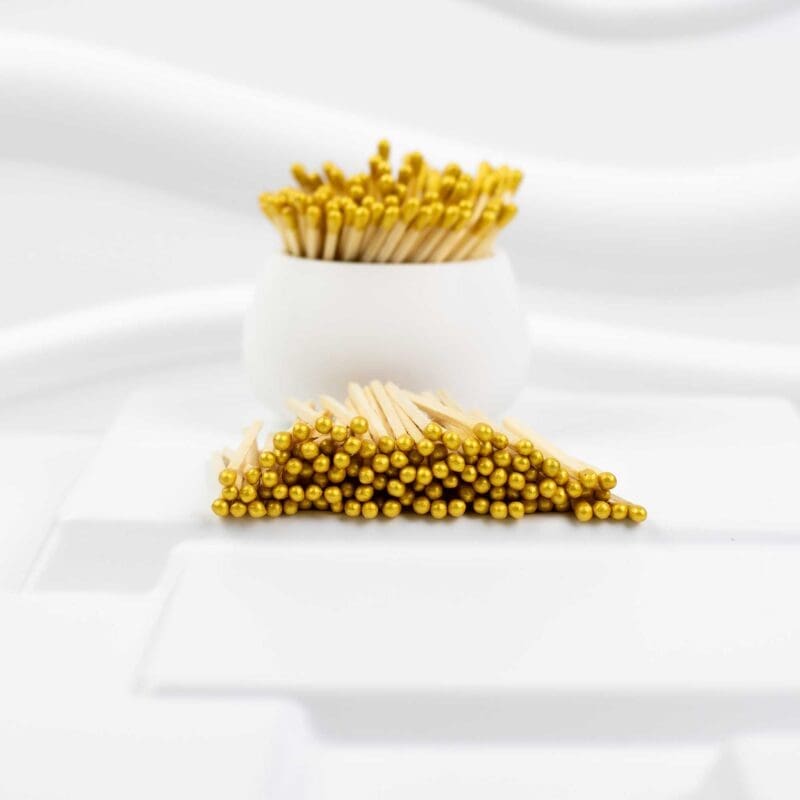 75-Wooden-Matches-+-Gold-Head-4 7.5 cm Gold Head Matches