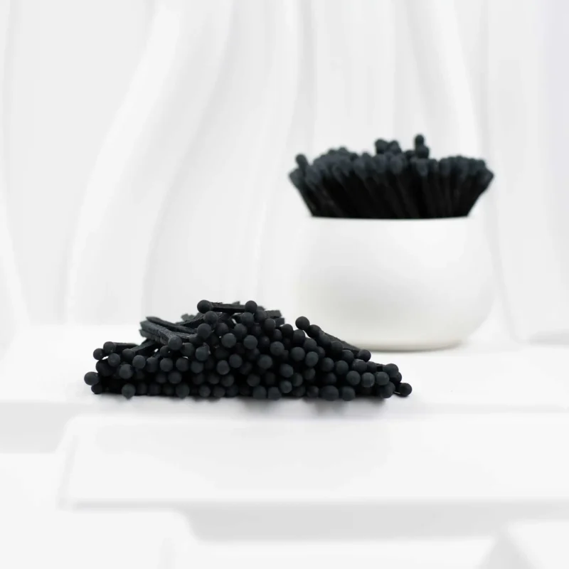 7.5 cm Matches Black + Black Head 2 7.5 cm Black + Black Head Matches
