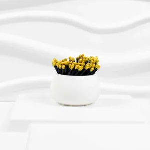 7.5 cm Matches Black + Gold Head